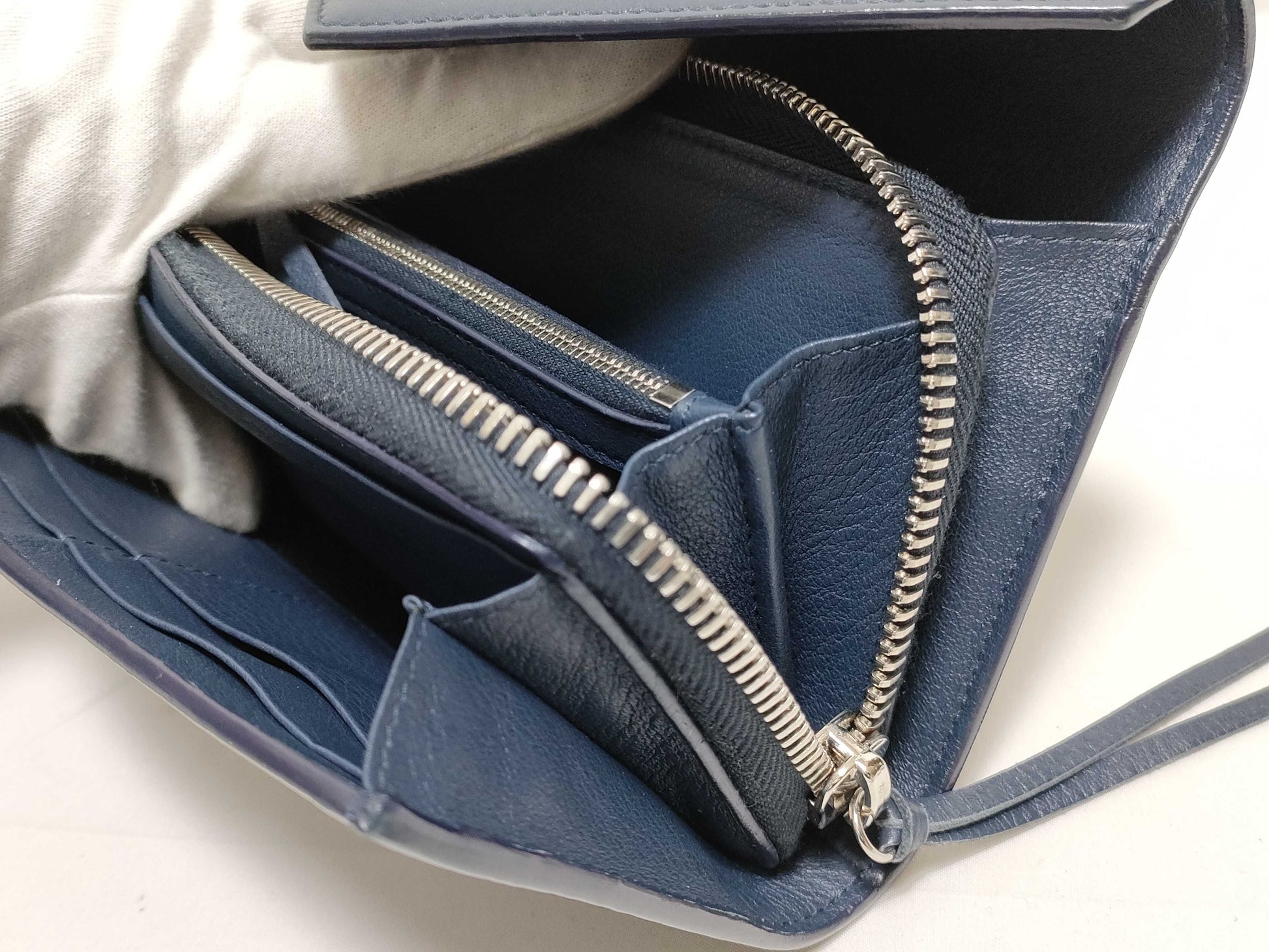 BALENCIAGA Paper Money Leather Bifold Long Wallet 371661