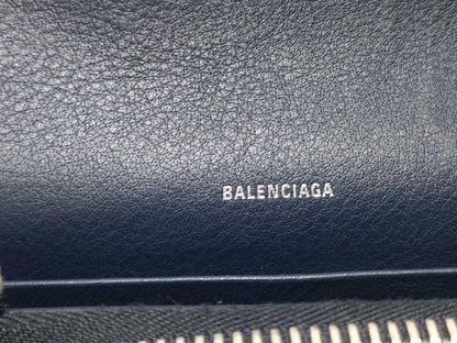 BALENCIAGA Paper Money Leather Bifold Long Wallet 371661