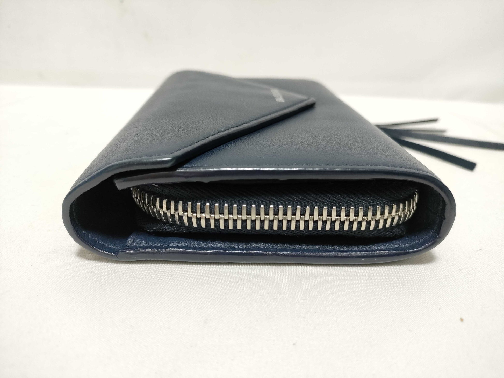 BALENCIAGA Paper Money Leather Bifold Long Wallet 371661