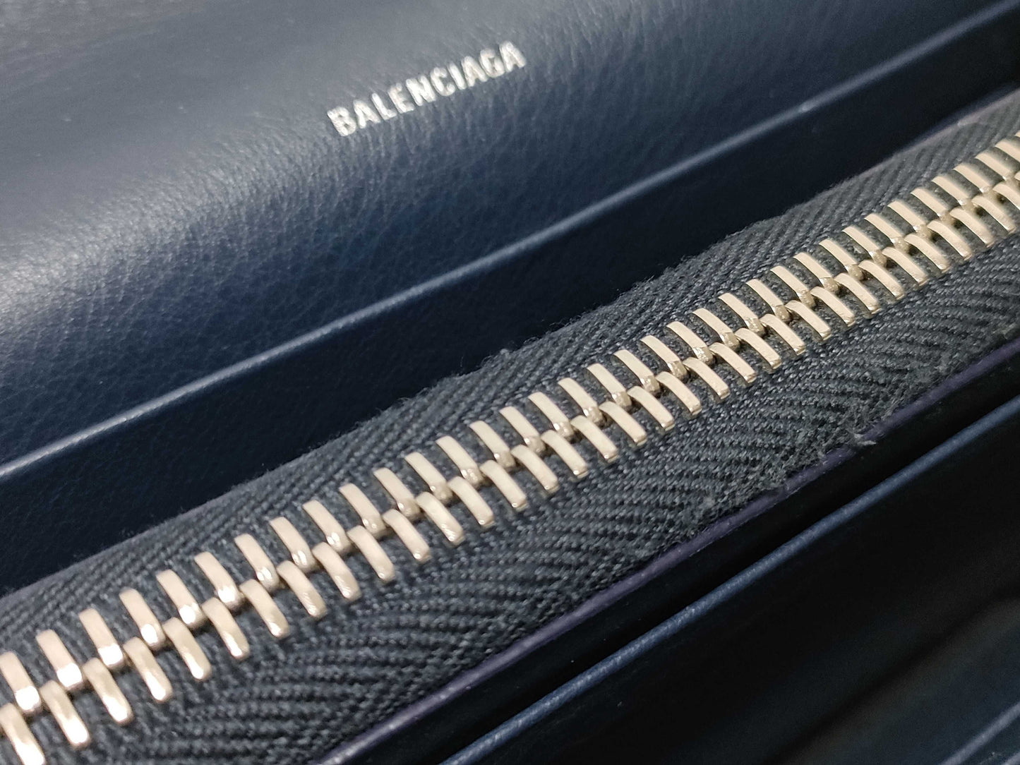 BALENCIAGA Paper Money Leather Bifold Long Wallet 371661