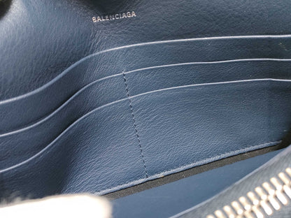 BALENCIAGA Paper Money Leather Bifold Long Wallet 371661