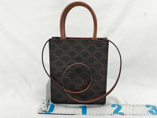CELINE Triomphe Mini Vertical Cabas Shoulder Bag
