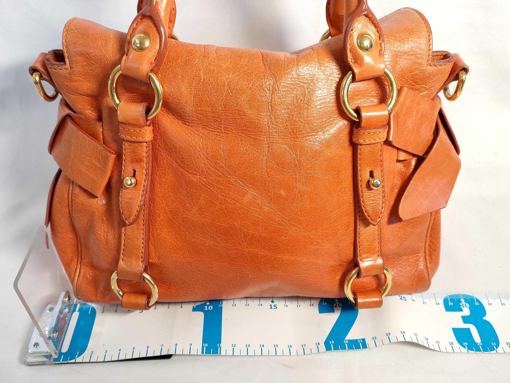 Miu Miu Miu Miu Ribbon 2-Way Bag Orange Handbag