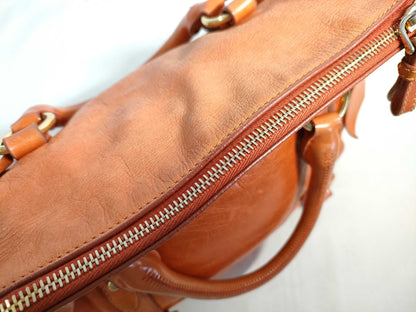 Miu Miu Miu Miu Ribbon 2-Way Bag Orange Handbag