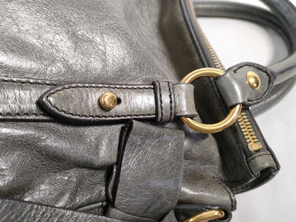 Miu Miu Miu Miu Ribbon 2-Way Bag Gray Handbag