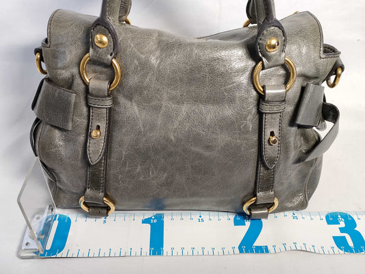 Miu Miu Miu Miu Ribbon 2-Way Bag Gray Handbag