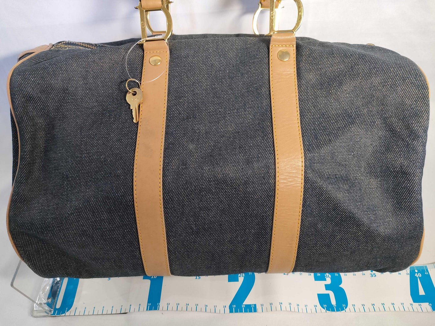 Dior Christian Dior Dior Denim Mini Boston Bag Handbag