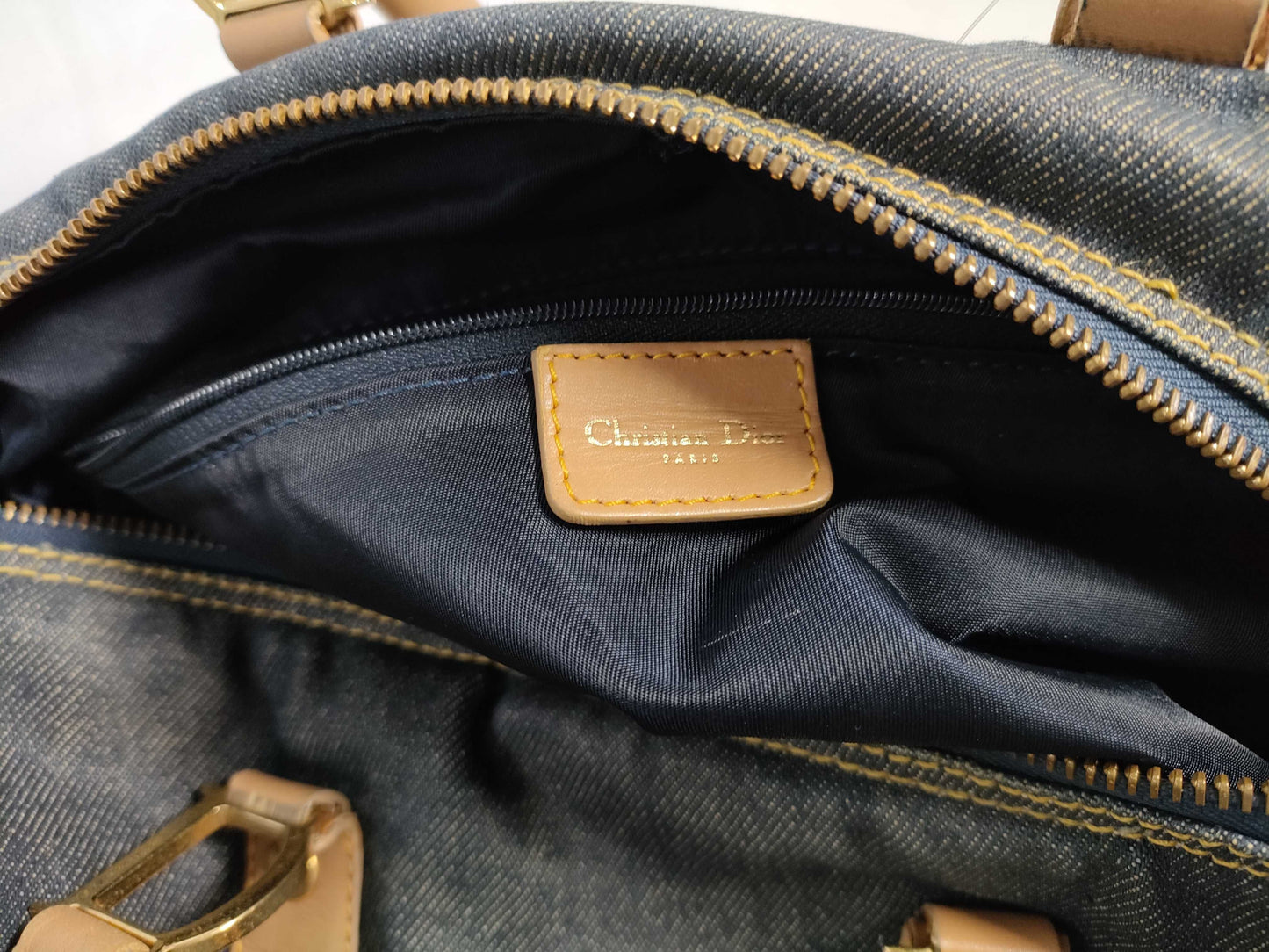 Dior Christian Dior Dior Denim Mini Boston Bag Handbag