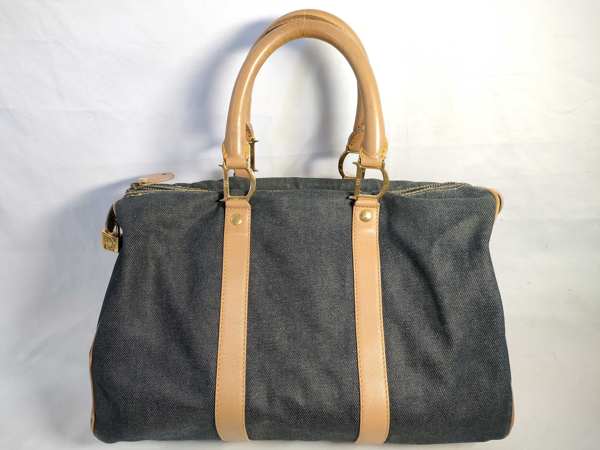 Dior Christian Dior Dior Denim Mini Boston Bag Handbag