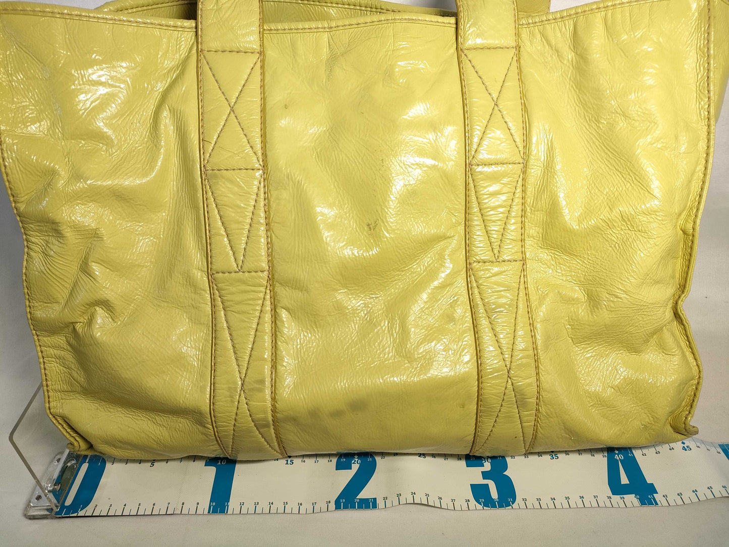 Miu Miu Miu Miu Enamel 2-Way Bag Light Green Handbag