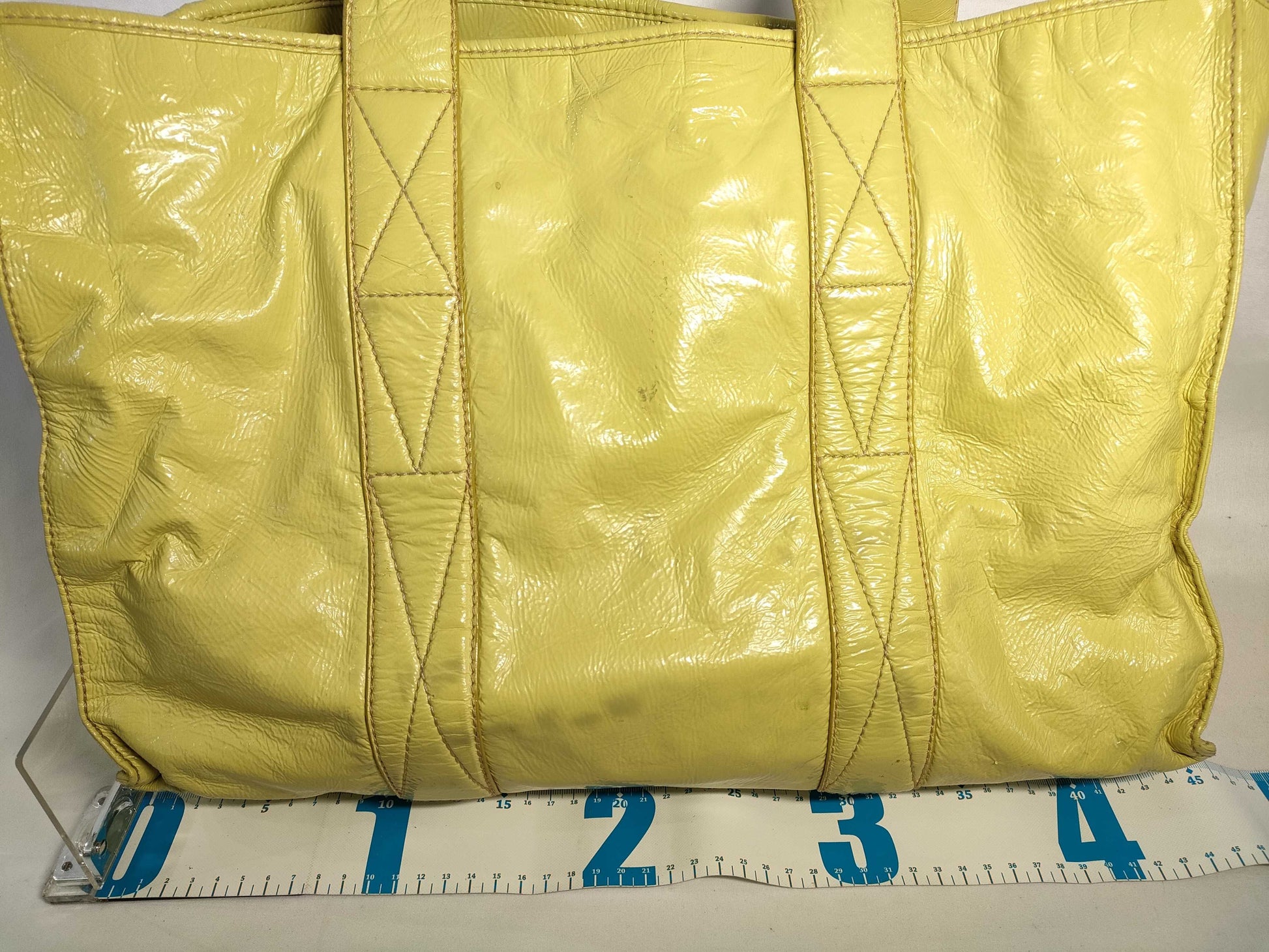 Miu Miu Miu Miu Enamel 2-Way Bag Light Green Handbag
