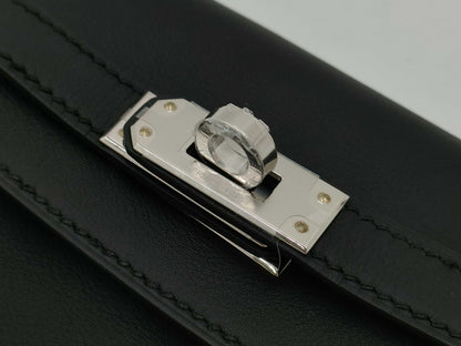 HERMES Kelly Jump K engraved 2025 Swift black with silver hardware backpack