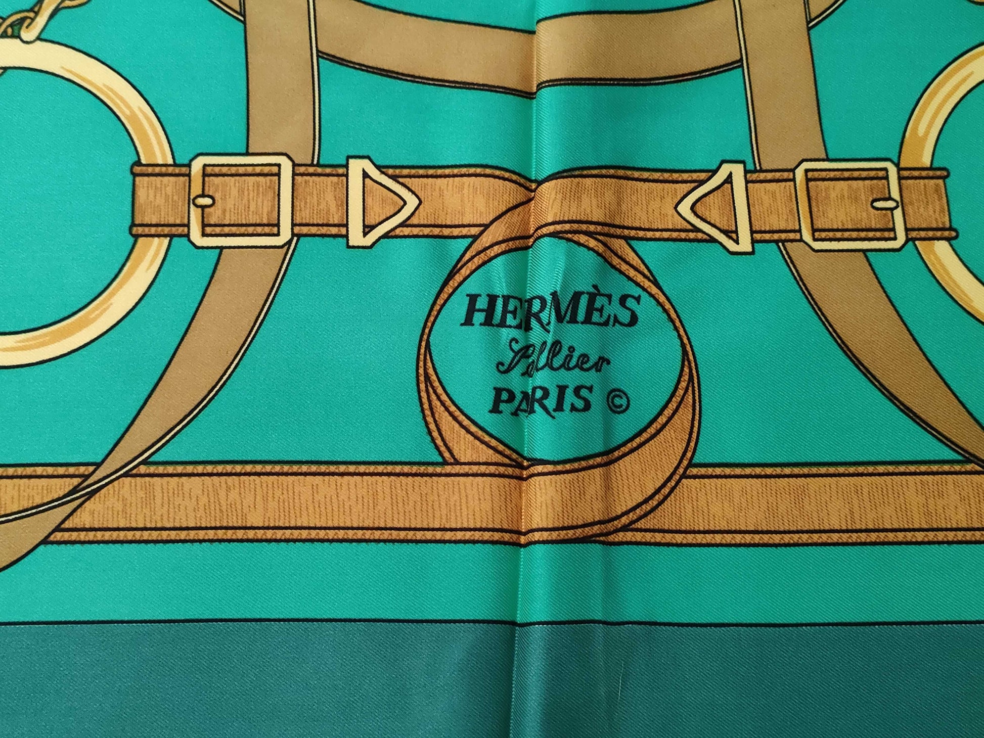 HERMES Carre Hermes Carre 90 Golden Spur Other Accessories