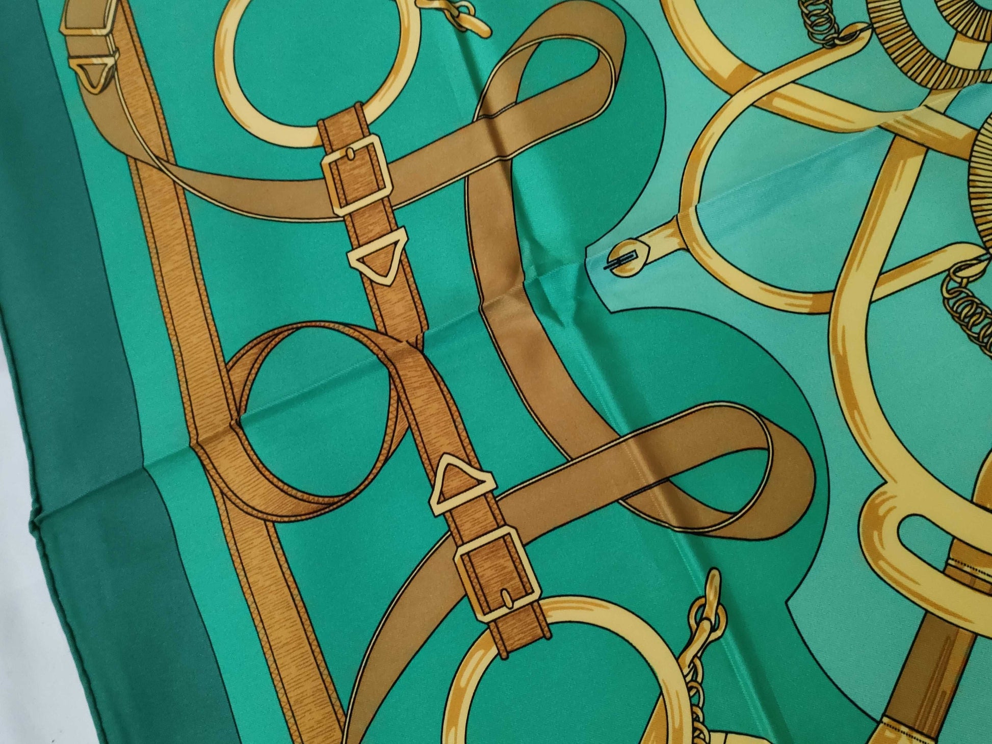 HERMES Carre Hermes Carre 90 Golden Spur Other Accessories