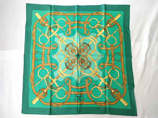HERMES Carre Hermes Carre 90 Golden Spur Other Accessories