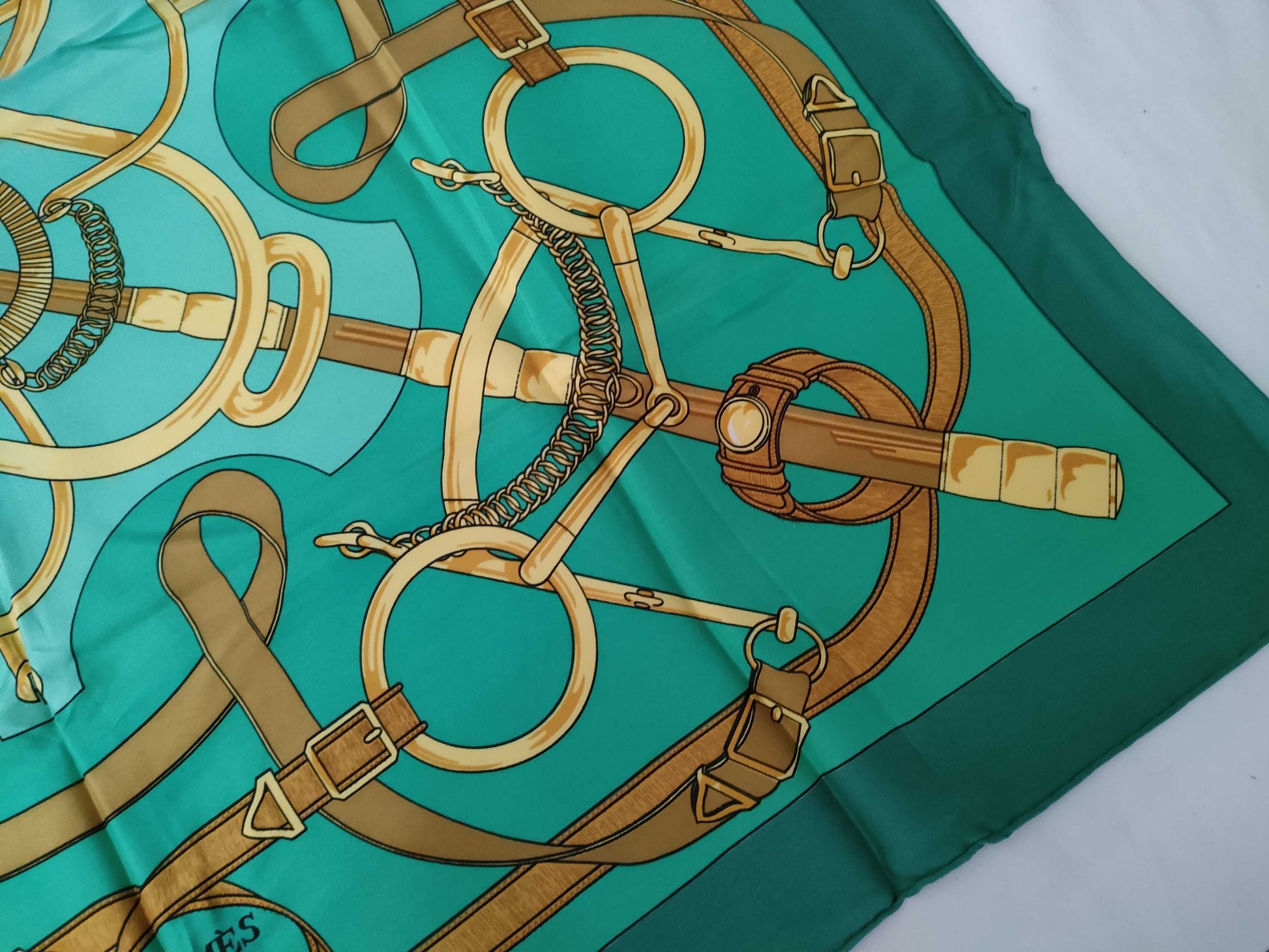 HERMES Carre Hermes Carre 90 Golden Spur Other Accessories