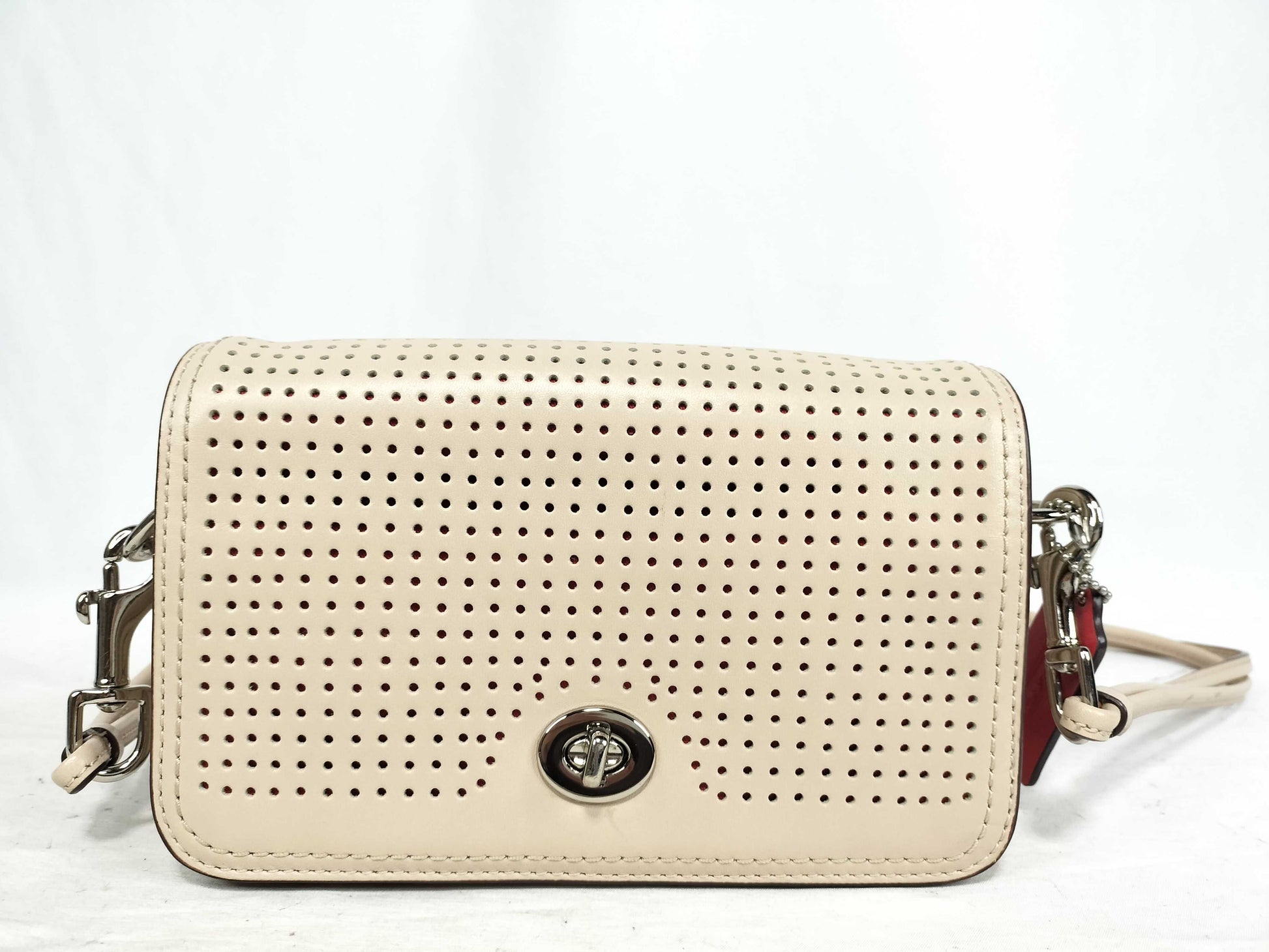 COACH Coach Turnlock Leather Shoulder Bag