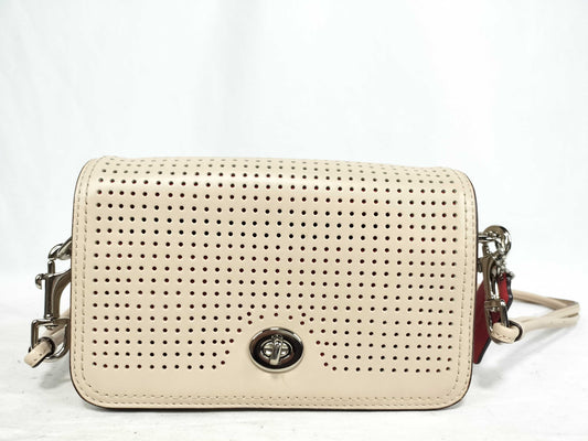 COACH Coach Turnlock Leather Shoulder Bag