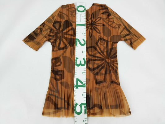 ISSEY MIYAKE PLEATS PLEASE floral print top