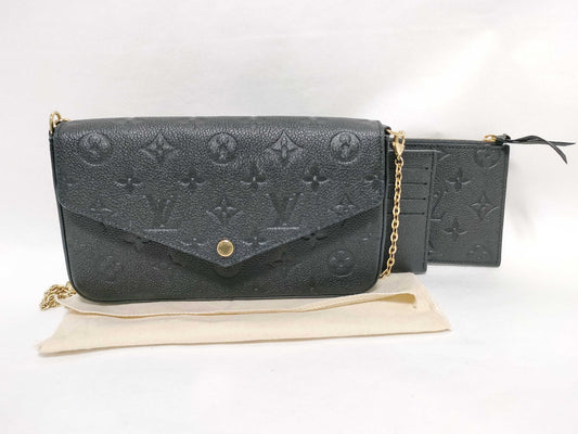 LOUIS VUITTON RFID Verified, Serial Unconfirmed, Monogram Empreinte Pochette Felicie Shoulder Bag M82477 RFID Shoulder Bag