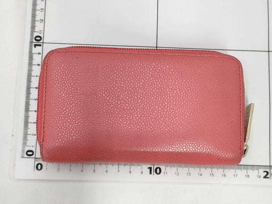 CHANEL Caviar Wallet Round Pink Wallet