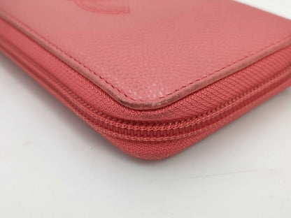 CHANEL Caviar Wallet Round Pink Wallet