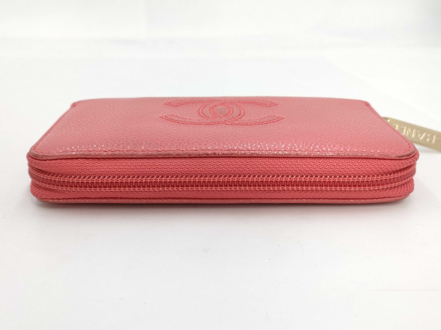 CHANEL Caviar Wallet Round Pink Wallet
