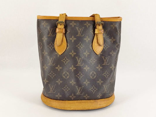 LOUIS VUITTON [Serial Number] RFID Unverifiable Monogram LOUIS VUITTON Monogram M42238 Petit Bucket Tote Bag Tote Bag