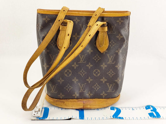 LOUIS VUITTON [Serial Number] RFID Unverifiable Monogram LOUIS VUITTON Monogram M42238 Petit Bucket Tote Bag Tote Bag