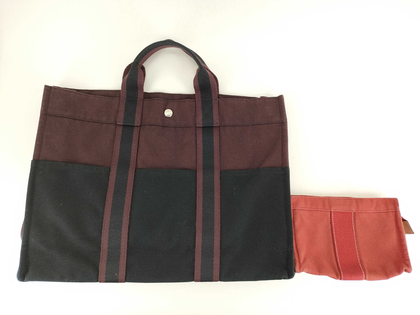 HERMES HERMES Foule Tote Bicolor Pouch Set Bag