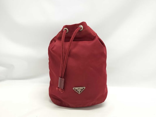 PRADA PRADA Dark Red Nylon Pouch