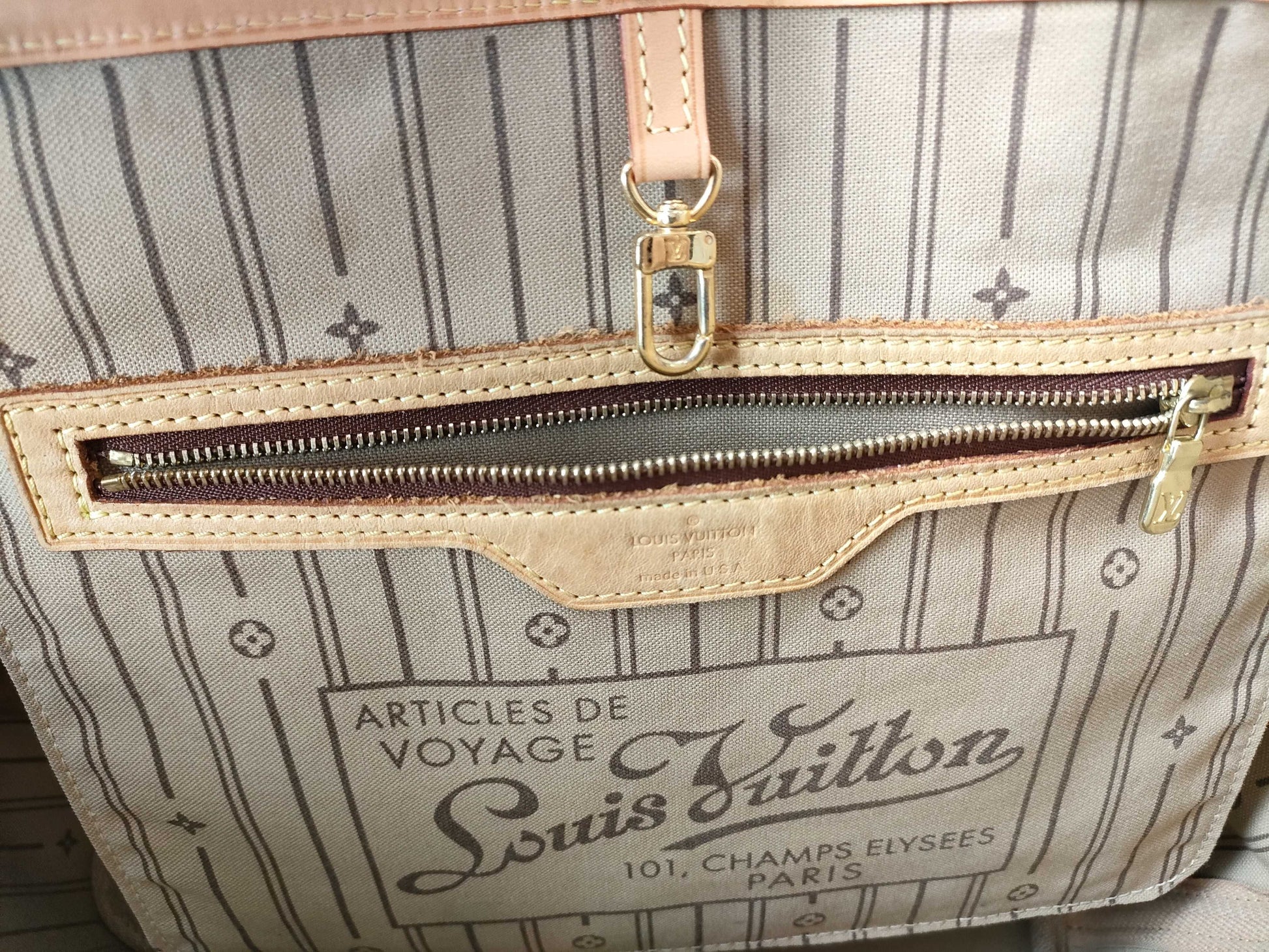 LOUIS VUITTON RFID verification failed SD2057 Monogram Louis Vuitton Neverfull Monogram Tote Bag