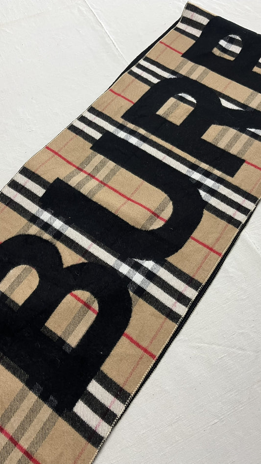 BURBERRY [Rare] Nova Check Cashmere Scarf