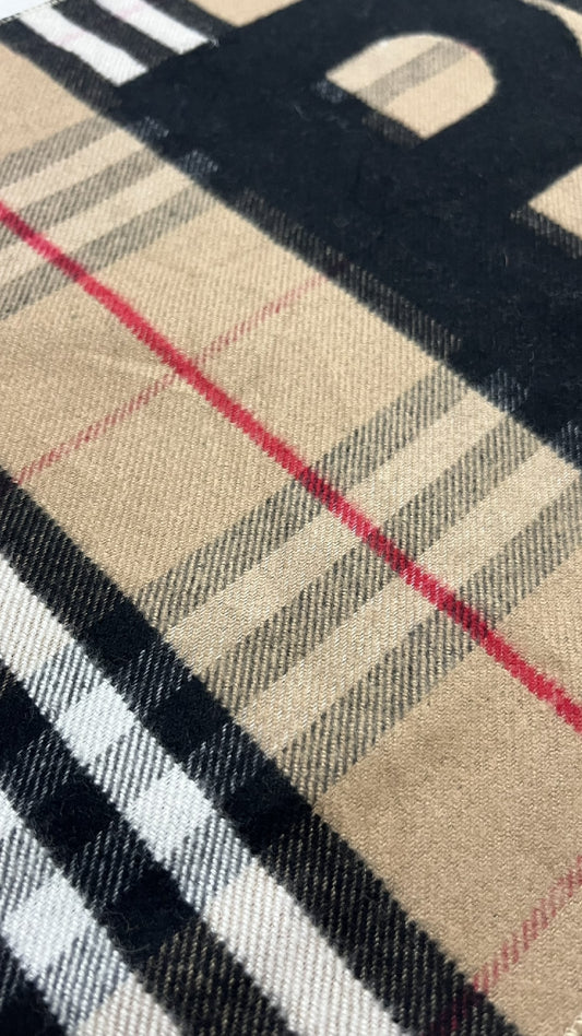 BURBERRY [Rare] Nova Check Cashmere Scarf