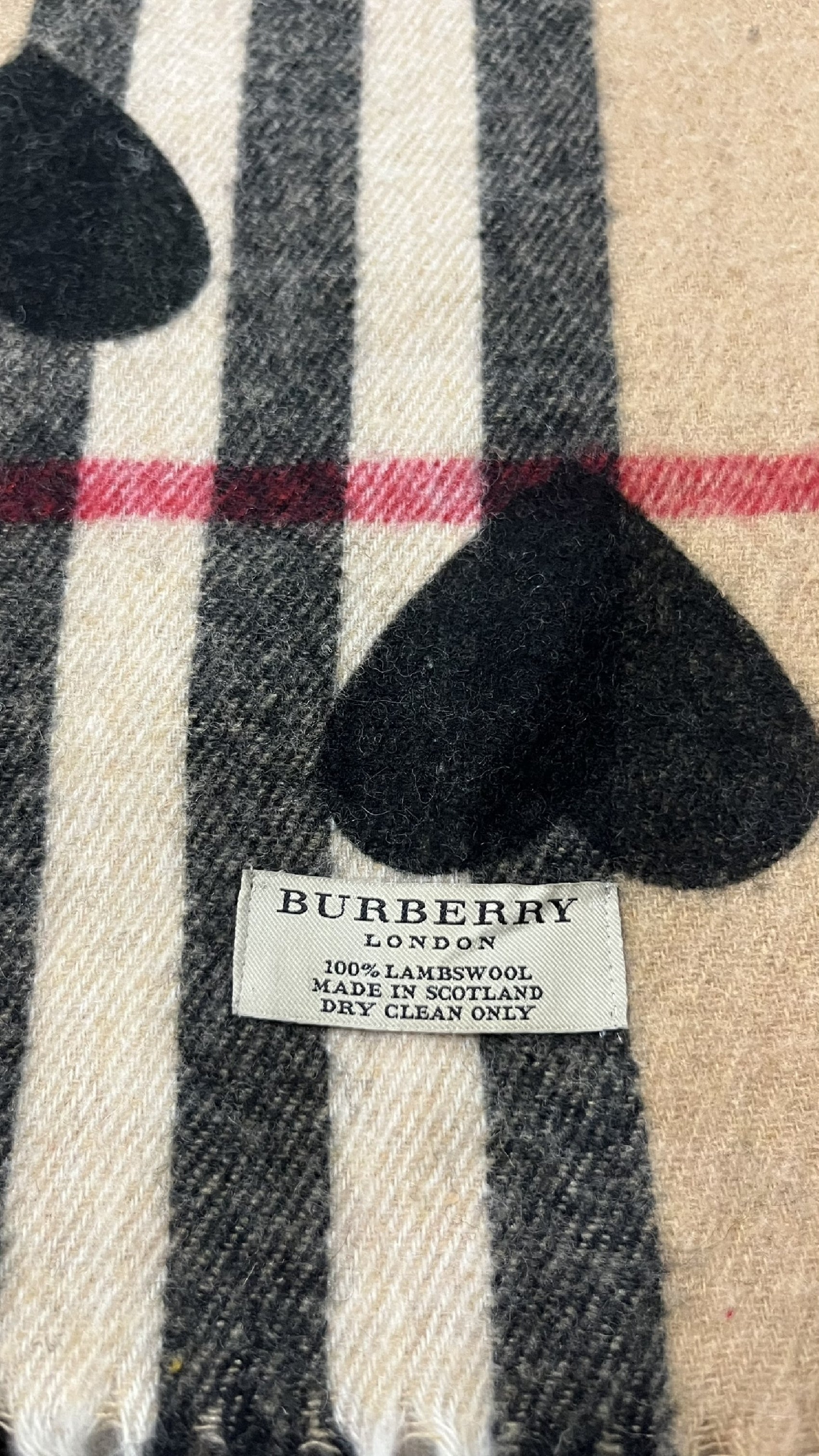 BURBERRY [Rare] Nova Check Cashmere Scarf