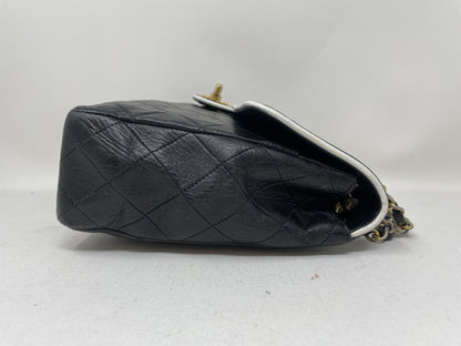 CHANEL Mini Matelasse Shoulder Bag, Lambskin, Two-Tone, with Seal