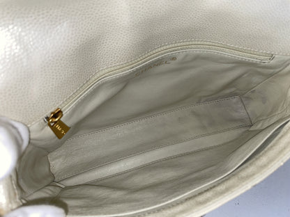 CHANEL Metallic Turn Lock Shoulder Bag with Seal