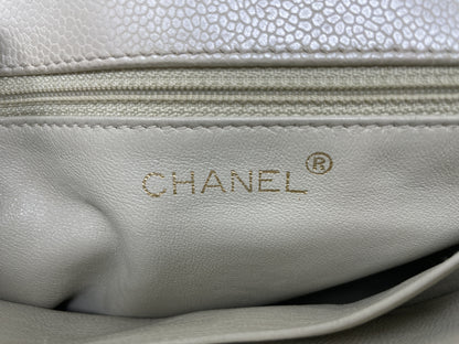 CHANEL Metallic Turn Lock Shoulder Bag with Seal