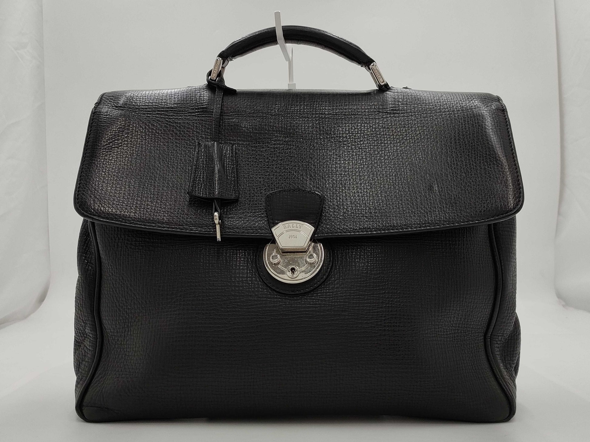 BALLY Leather Business Bag with Lock