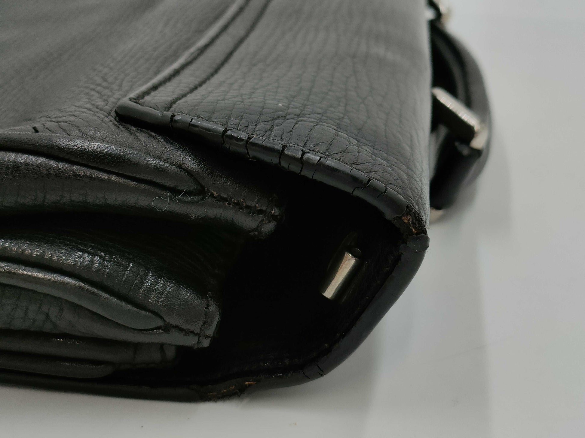 BALLY Leather Business Bag with Lock