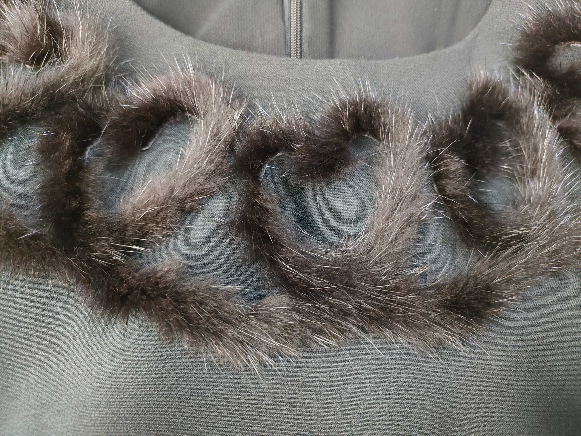 FENDI FENDI Dress Mink Heart Black Dress