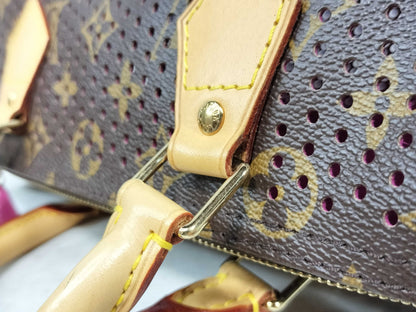 LOUIS VUITTON RFID Unverifiable MB0046 Monogram LVM95180 PerfoSpeedy 30 Fuchsia Handbag