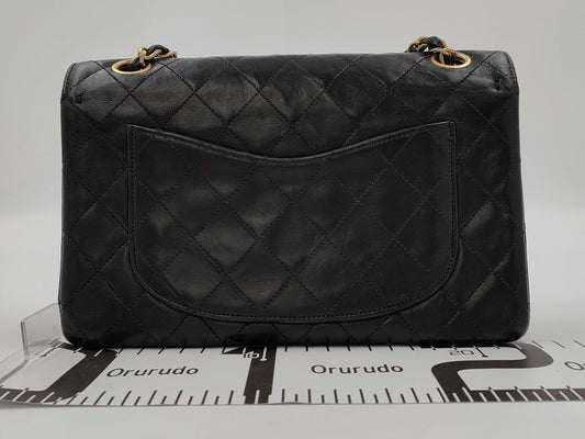 CHANEL Matelasse 23 Double Flap Lambskin Chain Shoulder Bag 