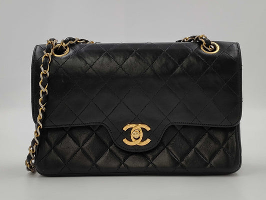 CHANEL Matelasse 23 Double Flap Lambskin Chain Shoulder Bag 