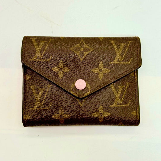 LOUIS VUITTON Monogram Victorine Tri-fold Wallet with Pink Interior SP4197 Wallet