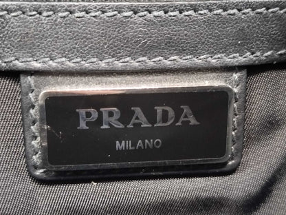 PRADA Prada Triangle Logo Leather Messenger Shoulder Bag