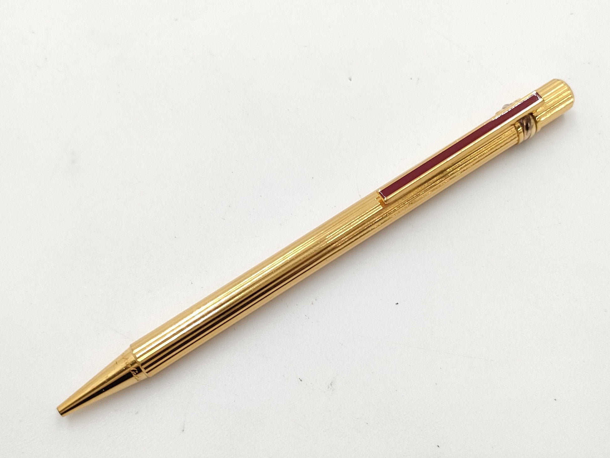 Cartier Trinity Red Lacquer Ballpoint Pen with Ink, Twist Function OK, Other Accessories