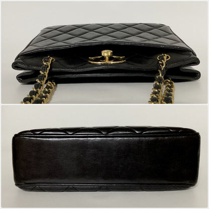 CHANEL Matelasse Chain Shoulder Bag, Lambskin, Deca Coco, with Seal