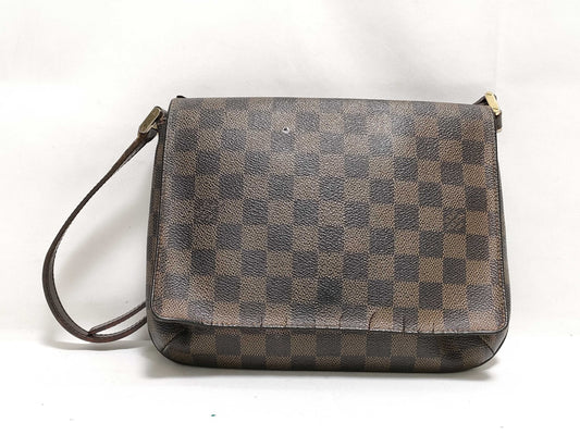 LOUIS VUITTON RFID Unverifiable LM1018 Damier Louis Vuitton Damier Musette Tango Shoulder Bag