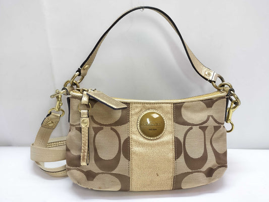 COACH Signature Coach Shoulder 2-Way Shoulder Bag